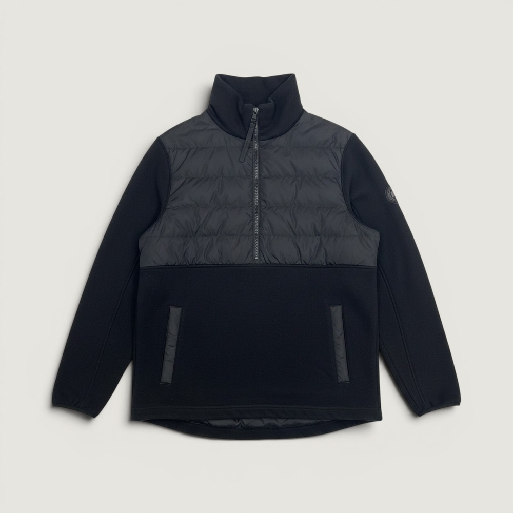 Canada Goose Hybrid Knit Quarter-Zip Jacket Black Medium